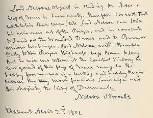 Nelson Letter to Crown Prince of Denmark